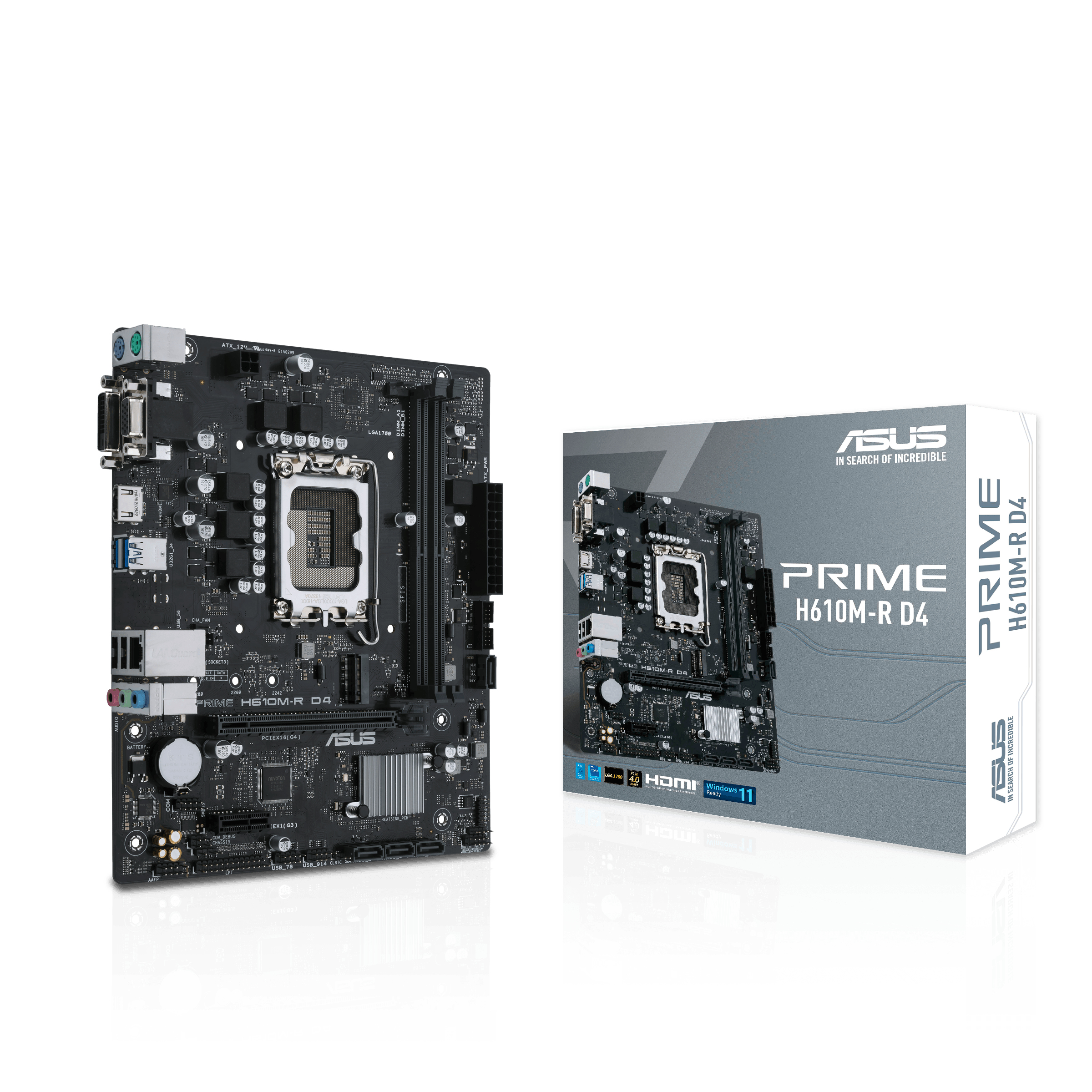 Asus Motherboard-lga1700-12-13-14gen-ddr4-1xm 2-4xsata-1xpcie4x16-1xpcie3x1- D-sub-hdmi-dvi-ps2-4xusb - Image 2
