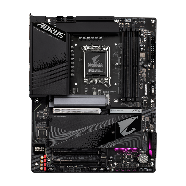 GIGABYTE Aorus Elite Intel® Z790 Chipset for 12th/13th Gen LGA 1700; 4x DDR5; 4x M2 G4 ; WiFi+BT; HDMI/DP; ATX. - Image 2
