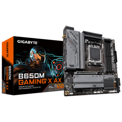 GIGABYTE Motherboard AMD B650 Gaming Chipset for AMD AM5; 4x Dual DDR5; 2x M2; 1x HDMI 2x DP.