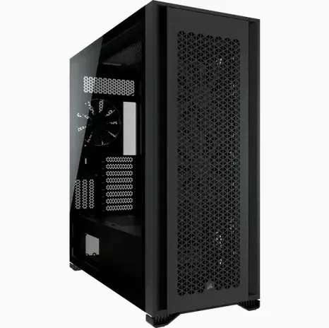 7000D AIRFLOW Tempered Glass Full Tower; Black - 6x3.5''; 4x2.5'' - Up to 420mm Liquid Cooler. ATX