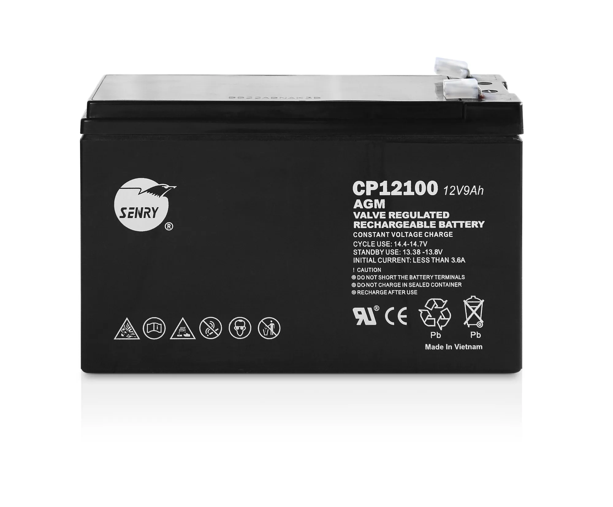 Rct Senry Cp12100 12v Dc 9ah Rechargeable Sealed Agm Battery-6 Month Warranty Only!