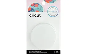 2006582 Cricut Infusible Ink Ceramic Coasters 4-pack (White Round) 4 round coasters 3.6'' dia. (9.1 cm)