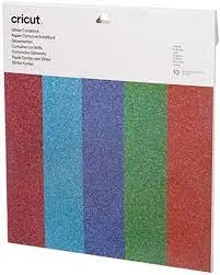2007757 - Cricut Glitter Cardstock 12x12'' 10-sheet Sampler (Brights)