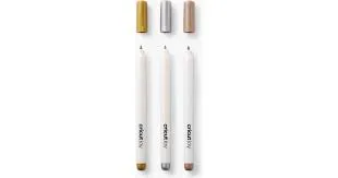 2010010 - Cricut 3 Permanent Metallic Markers (1.0 mm) in Gold Silver Copper Embellish projects with personal notes or drawin