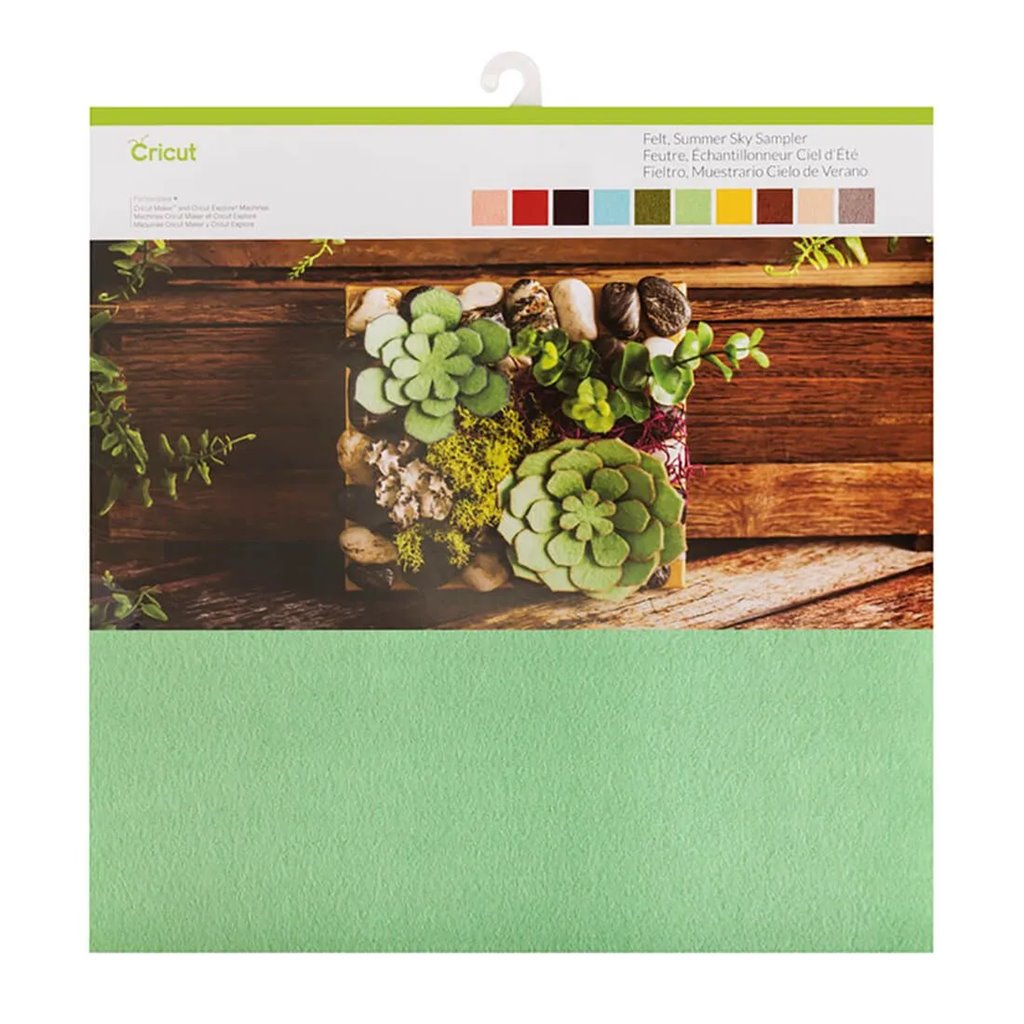 2003829 Cricut Felt 10 Sheet Sampler 12X12'' (Summer Sky)
