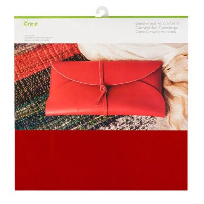 2004017 - CRICUT GENUINE LEATHER CRANBERRY 12X12