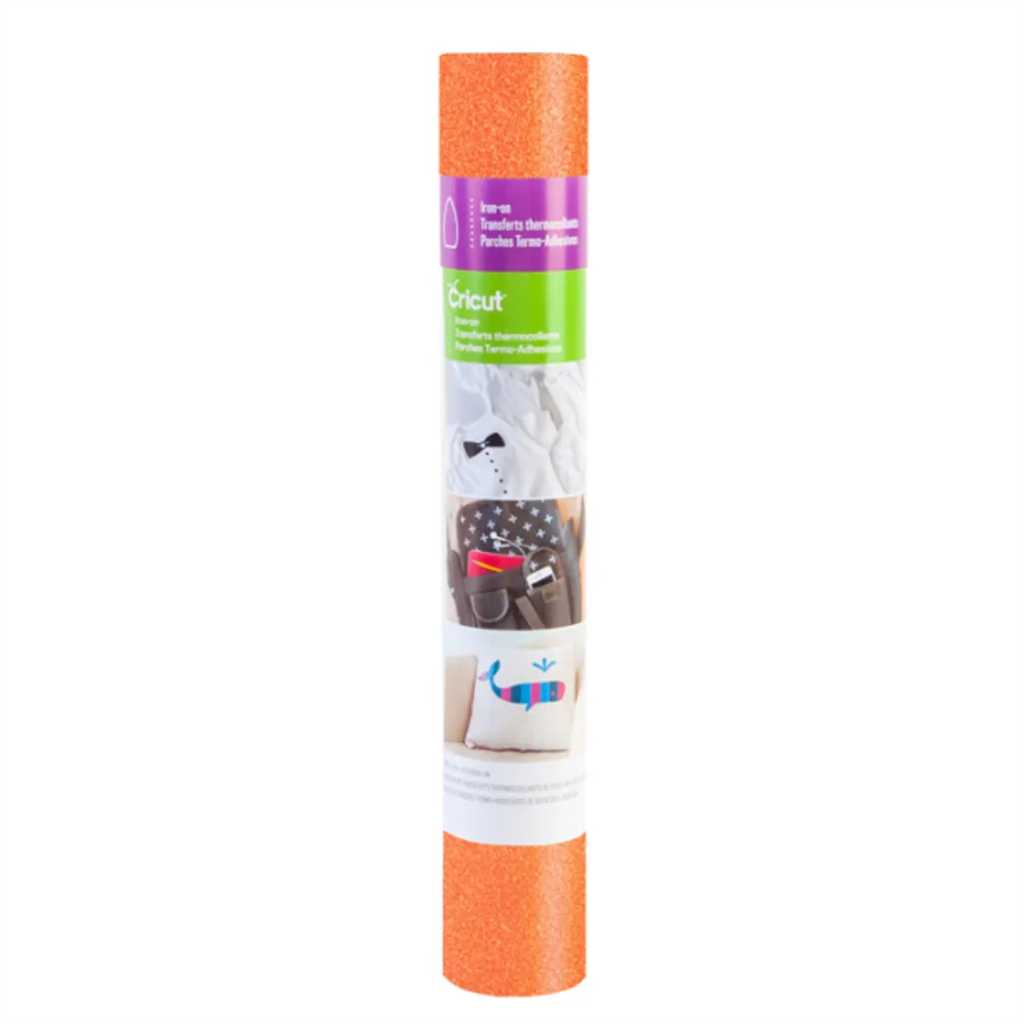2003260 - Cricut Glitter Iron-On  30x48cm (Fluorescent Orange)