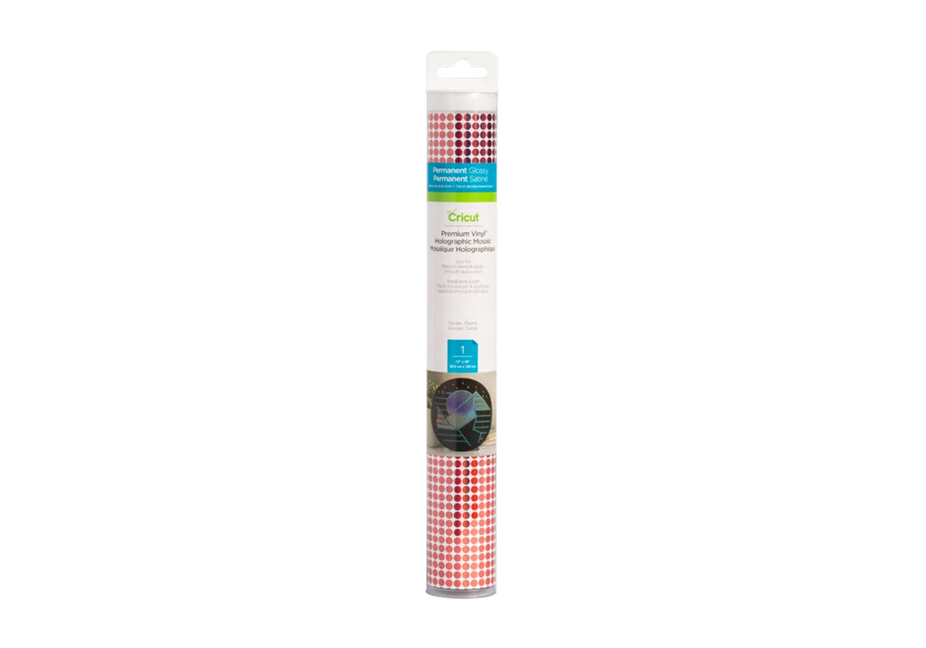 2007036 - CRICUT PREMIUM VINYL MOSAIC HOLO CHERRY CIRCLES 12X48