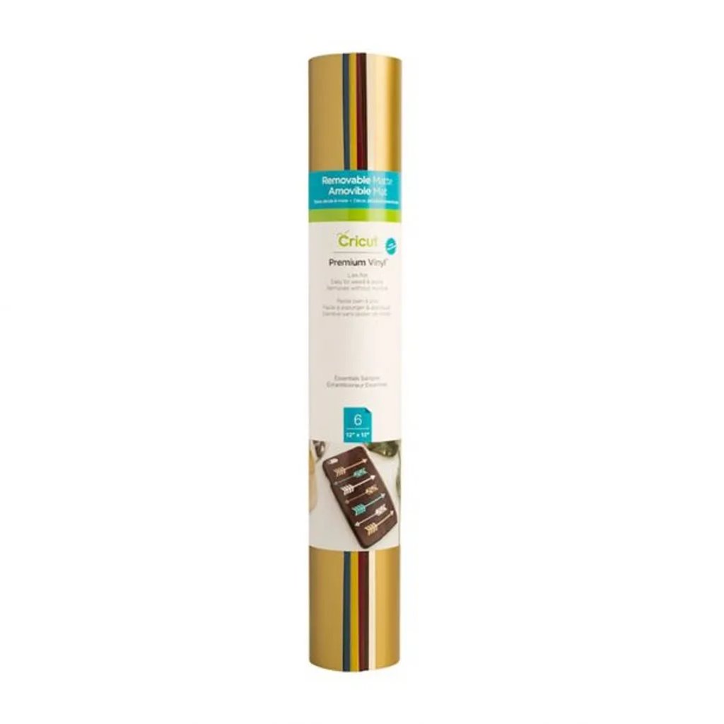 2004316 - Cricut Premium Vinyl Removable 30x30cm 12-Sheet Sampler (Essentials)