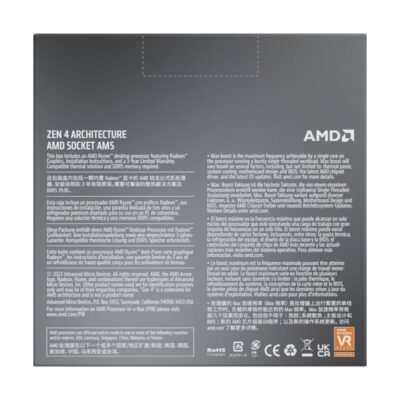 AMD Ryzen 5 7600x 5nm SKT AM5 CPU  6 Core-12 Thread Base Clock 4  7GHz  Max Boost Clock 5  3GHz 38 MB  Radeon Graphics  No Fan - Image 3