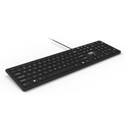 Port Office Executive Low Profile 109key Wired Keyboard - Black - Image 3