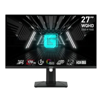MSI G272QPF 27" Gaming Monitor 2560 x 1440 (QHD) Rapid IPS 1ms 170Hz G-Sync Compatible HDR Ready HDMI Displayport Tilt Swivel Height Adjustable Pivot