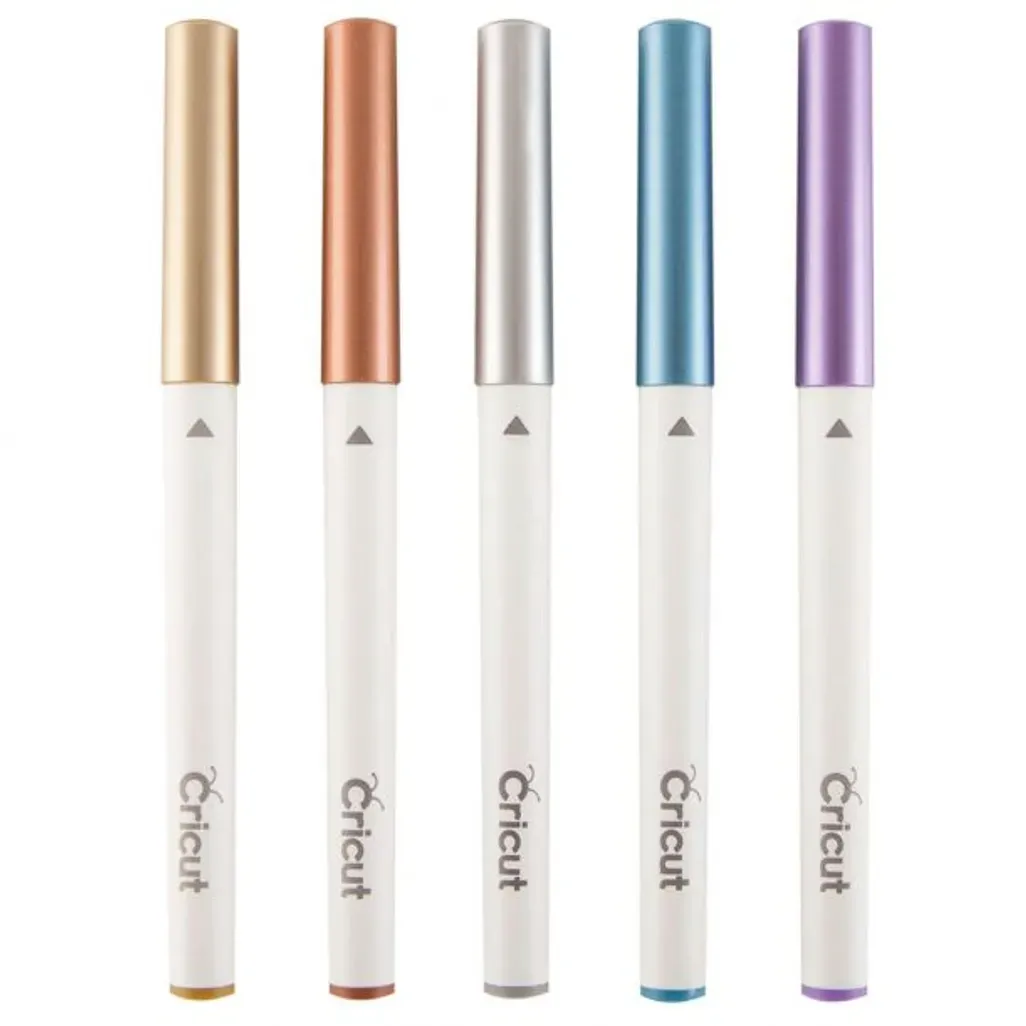 2008406-cricut Exploremaker Medium Point Pen Set 5-pack Metallic .