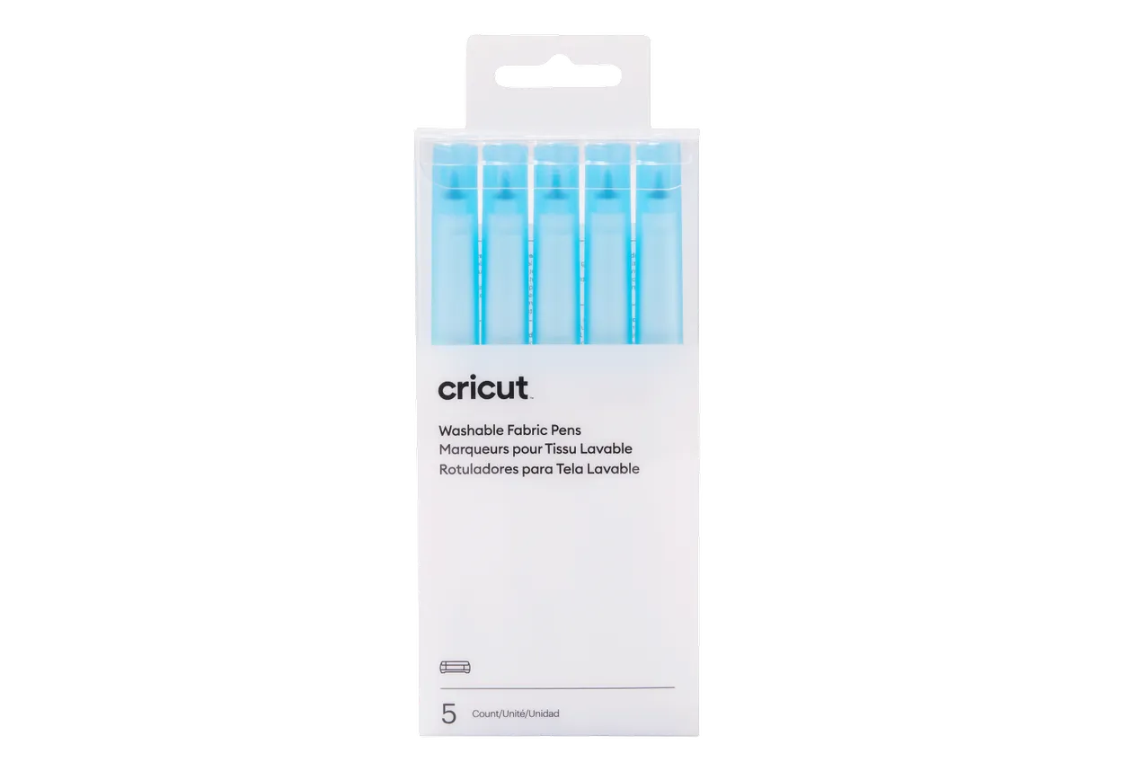 2004846-cricut Washable Fabric Pen Blue 1.0 5pc Rtl