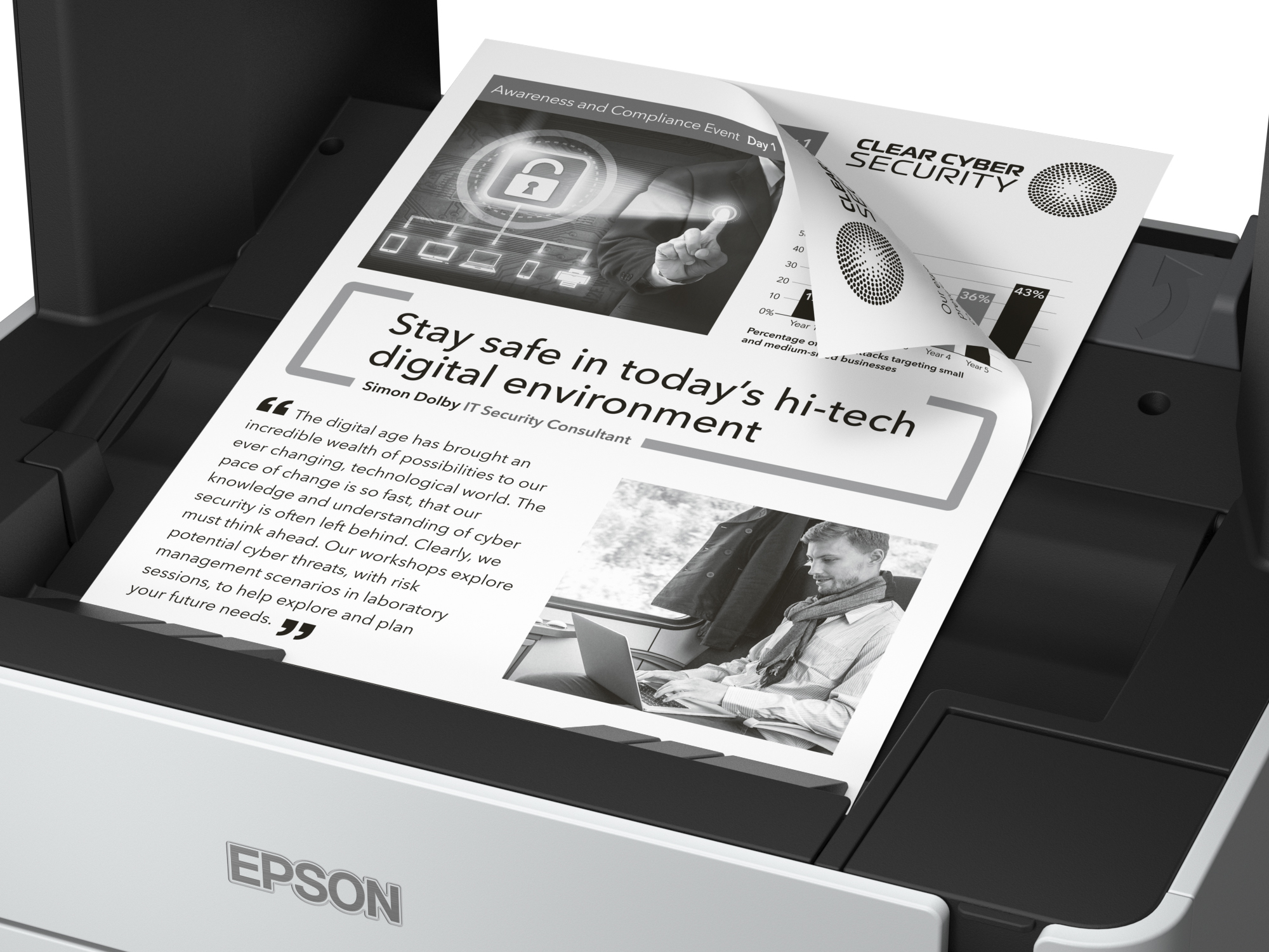 Epson EcoTank M2170 Mono 3-in-1 Printer with USB Ethernet WiFi and Wi-Fi Direct - Image 7