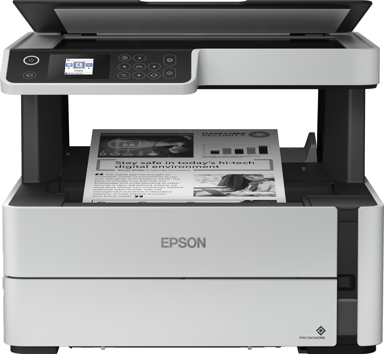 Epson EcoTank M2170 Mono 3-in-1 Printer with USB Ethernet WiFi and Wi-Fi Direct