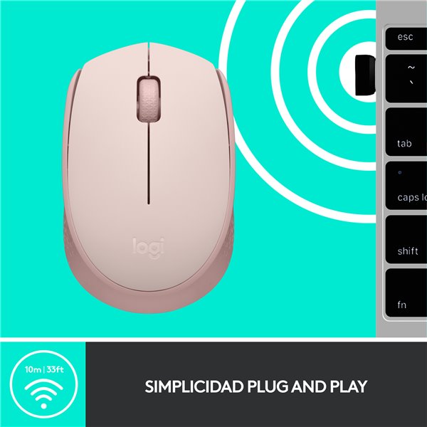 LOGITECH M171 WIRELESS MOUSE - ROSE GOLD - Image 24