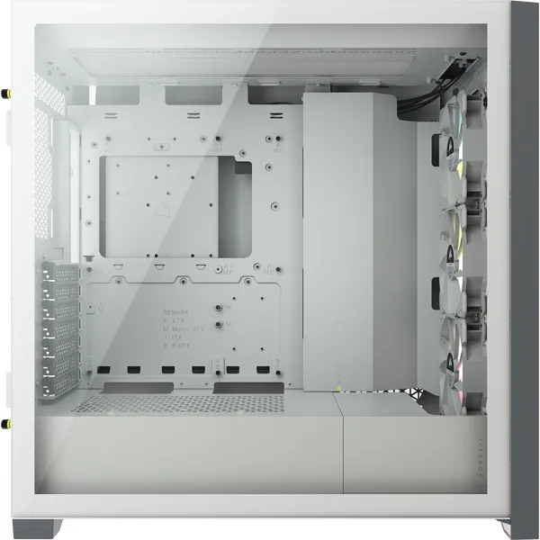 iCUE 5000X RGB Tempered Glass Mid-Tower; White - Image 2