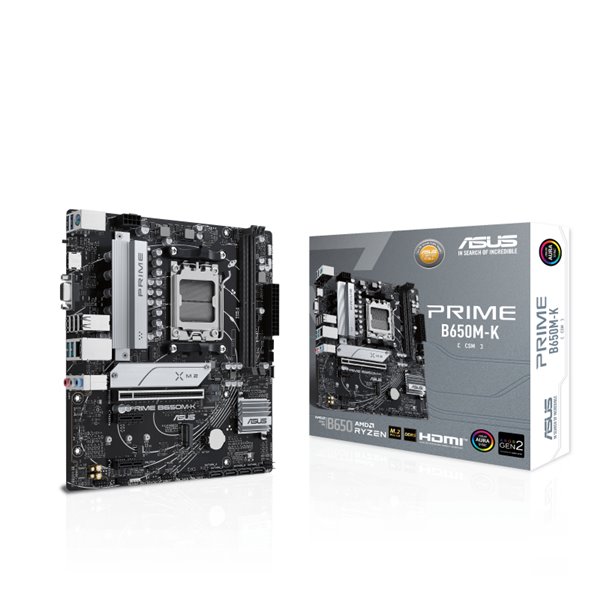 ASUS Motherboard-AM5-DDR5-2xDIMM-Max  96GB-1xPCIe4x16-2xPCIe4 x1-2xM  2-4xSATA 6Gb-s-1xD-Sub-1xVGA-1xHDMI-RAID  