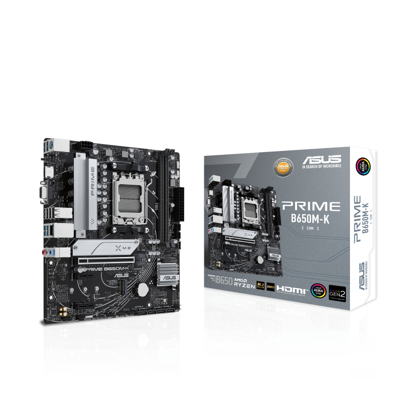 ASUS Motherboard-AM5-DDR5-2xDIMM-Max  96GB-1xPCIe4x16-2xPCIe4 x1-2xM  2-4xSATA 6Gb-s-1xD-Sub-1xVGA-1xHDMI-RAID