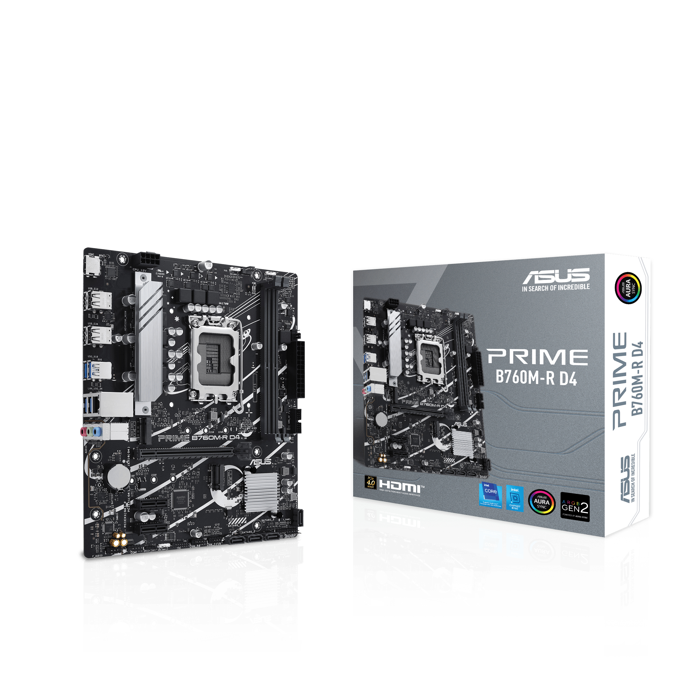 ASUS Motherboard-LGA1700-12-13-14th Gen-DDR4-2xDIMM-MAX64GB- 2xM 2-4xSATA- 1xPCIe4x16- 2xPCIe4x1-1xHDMI-PS2-6xUSB - Image 2