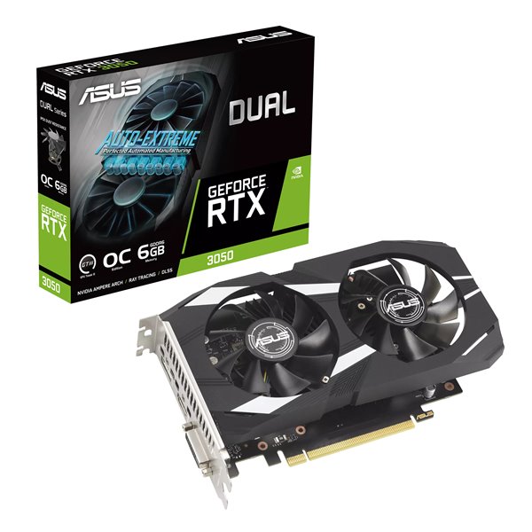 ASUS Graphics Card-NVIDIA-6GB GDDR6-OC mode:1537MHz(Boost Clock)-Default mode:1507MHz(Boost Clock)-1xHDMI-1xDVI-1xDP-450W  
