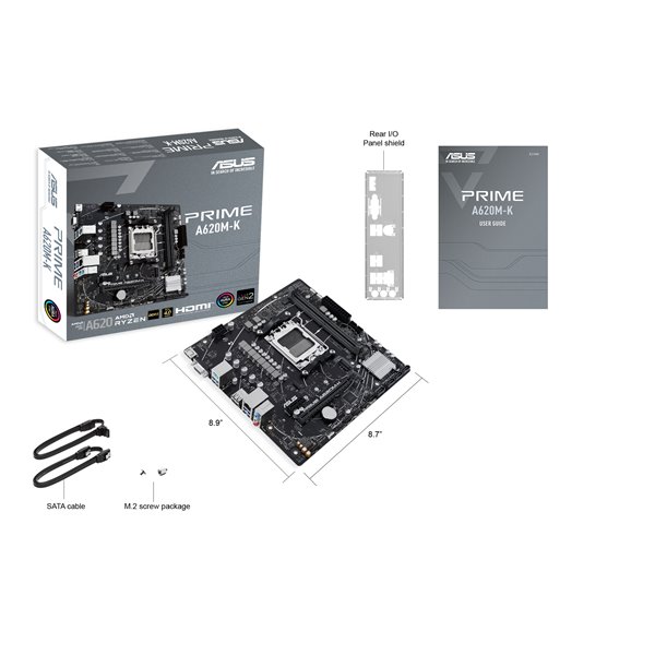 ASUS Motherboard-AM5-DDR5-2xDIMM-Max  96GB-1xPCIe4x16-1xPCIe3x1- 1xM  2-4xSATA-1xVGA-1xHDMI   - Image 7