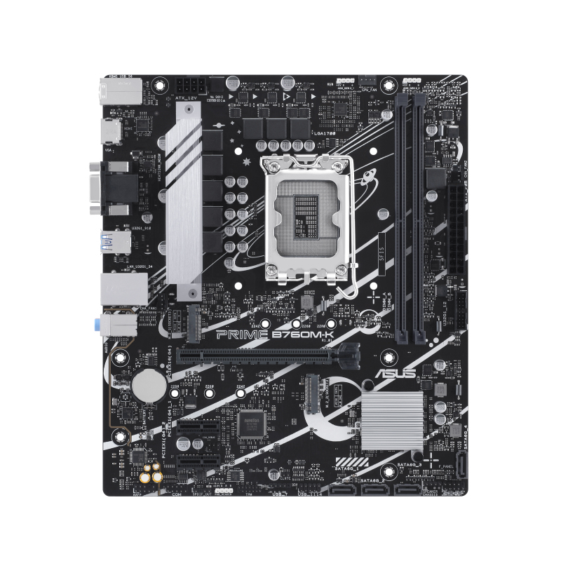 ASUS Motherboard-LGA1700-12-13-14th Gen-DDR5-2xDIMM-Max  92GB- 2xM  2-4xSATA- 1xPCIe4x16-2xPCIe4x1-1xHDMI-1xVGA-PS2-6xUSB