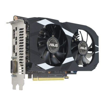 ASUS Graphics Card-NVIDIA-PCIe3  0-4GB GDDR6-OC mode:1785MHz(Boost Clock)-1xHDMI-1xDVI-1xDP-3xMax Display-21  2x12  1x4cm-300W