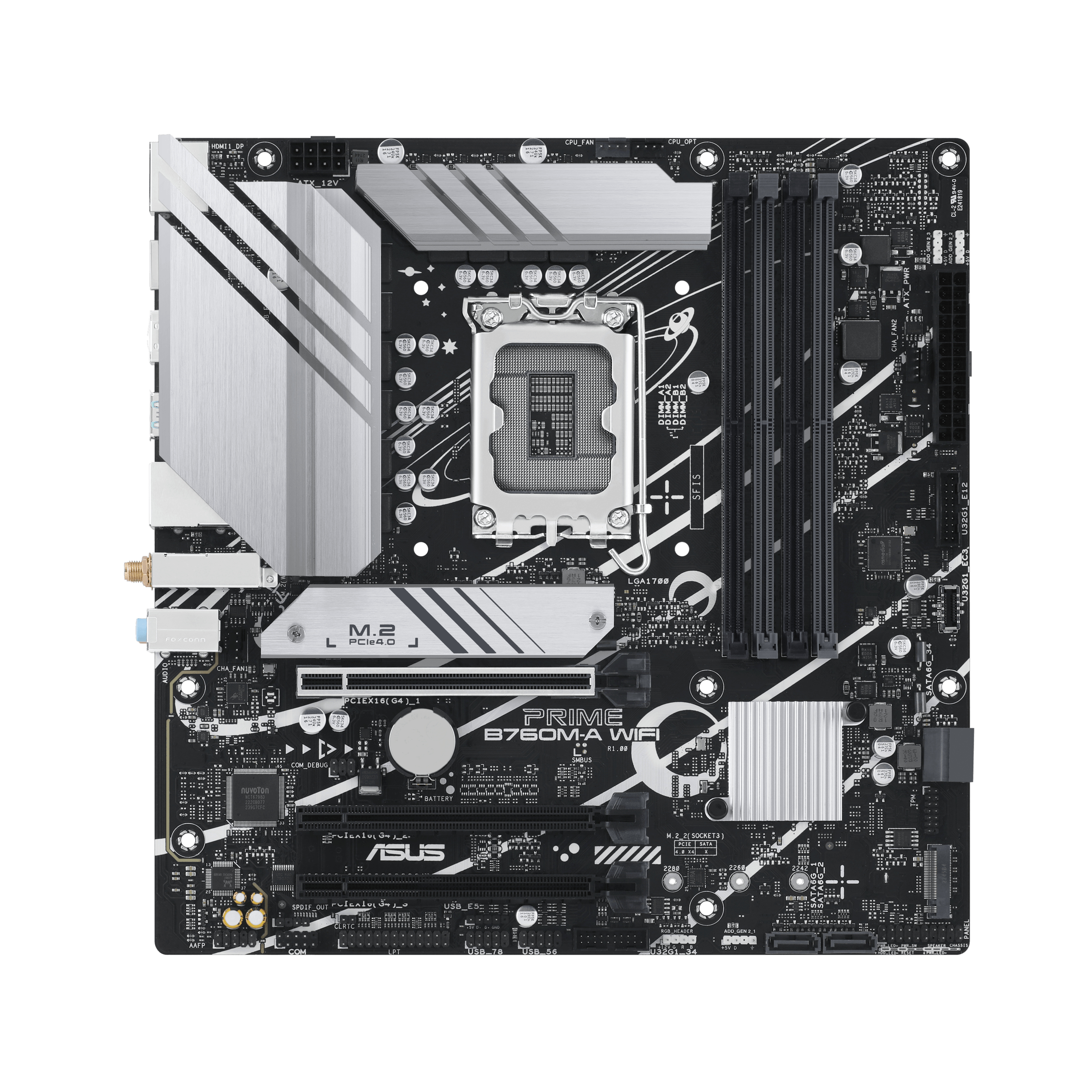 ASUS Motherboard-LGA1700-12-13-14th Gen-DDR5-4xDIMM-Max  128GB- 1xPCIe4x16- 1xPCIe4x16-1xPCIe4x16-2xM  2-4xSATA-1xHDMI-1xDP