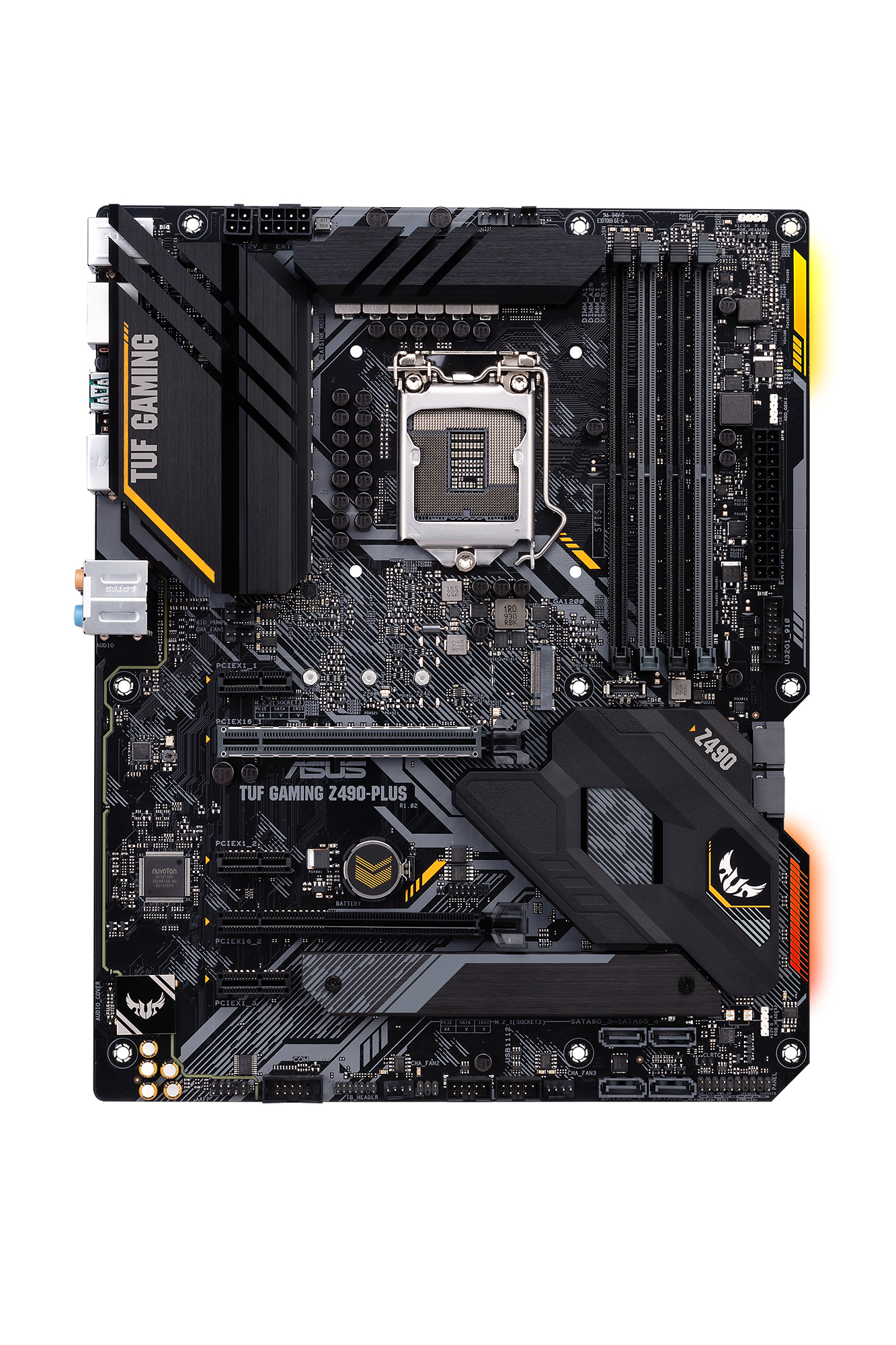 ASUS TUF GAMING Z490 PLUS LGA1200 4x DDR4 1 x PCIe 3 0x16 + 1 x PCIe 3 0-2 0 x16 (@x4 mode) + 3 x PCIe x1 6x SATA 2x M 2 1