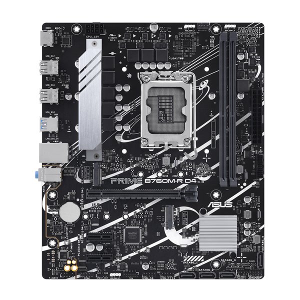 ASUS Motherboard-LGA1700-12-13-14th Gen-DDR4-2xDIMM-MAX64GB- 2xM  2-4xSATA- 1xPCIe4x16- 2xPCIe4x1-1xHDMI-PS2-6xUSB