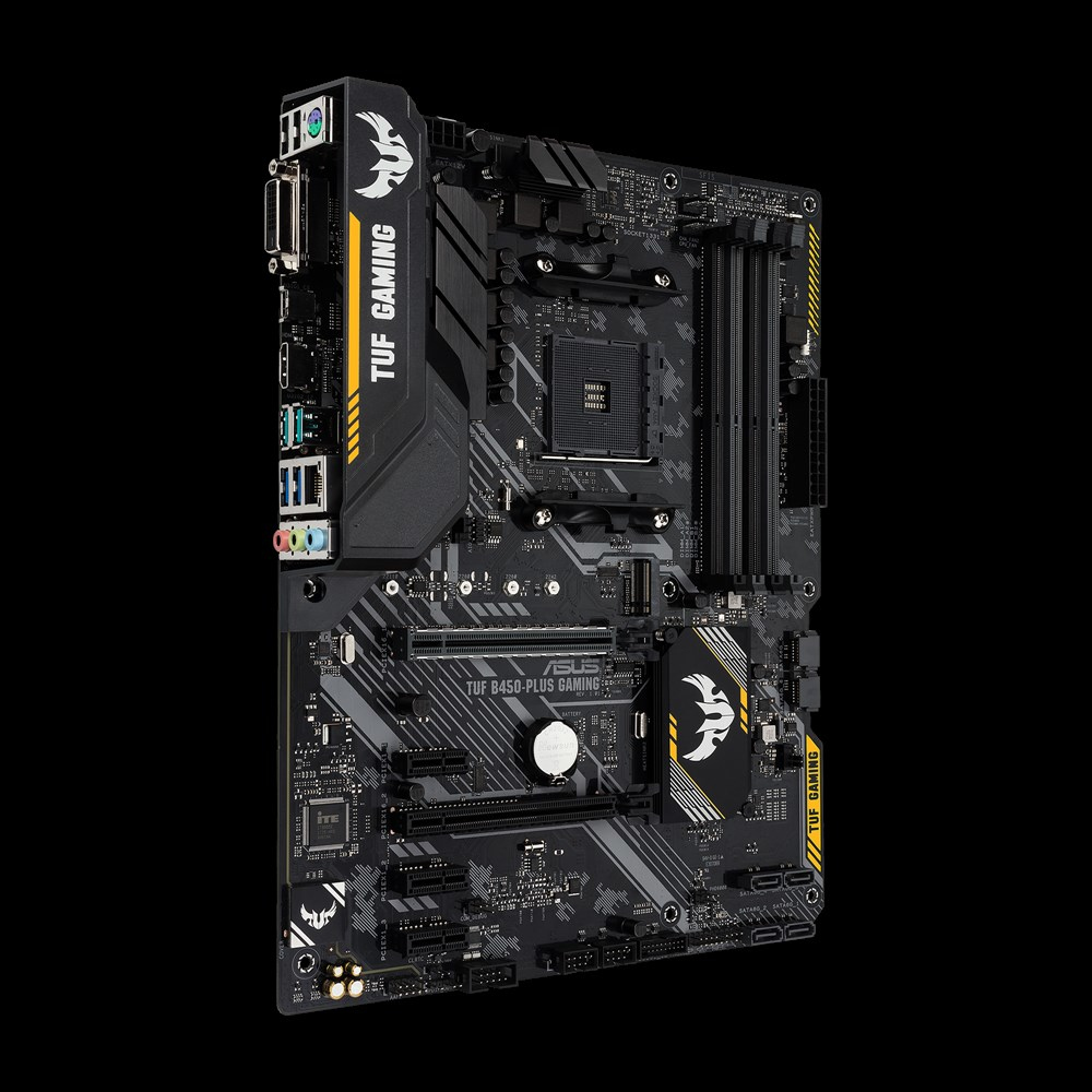 TUF B450-PLUS GAMING AMD AM4 4x DDR4 1 x PCIe 3 0-2 0 x16 + 1 x PCIe 2 0 x16 (@x4 mode) PCIe x1 Slot X4 6x SATA 1 x HDMI + 1 - Image 5