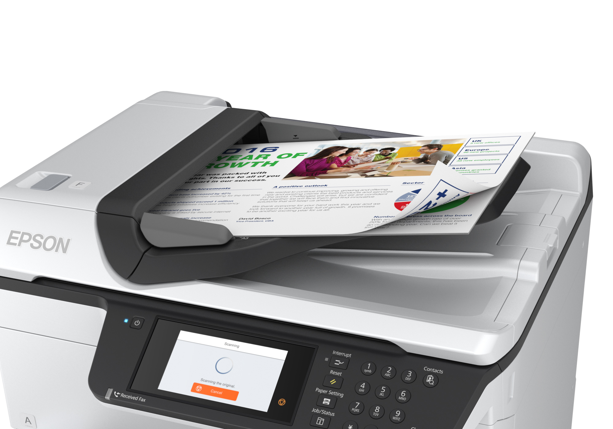 Epson WorkForce Pro WF-C878RDWF Colour A3 MFP 35PPM Mono 34PPM Colour ADF and Duplex - Image 9