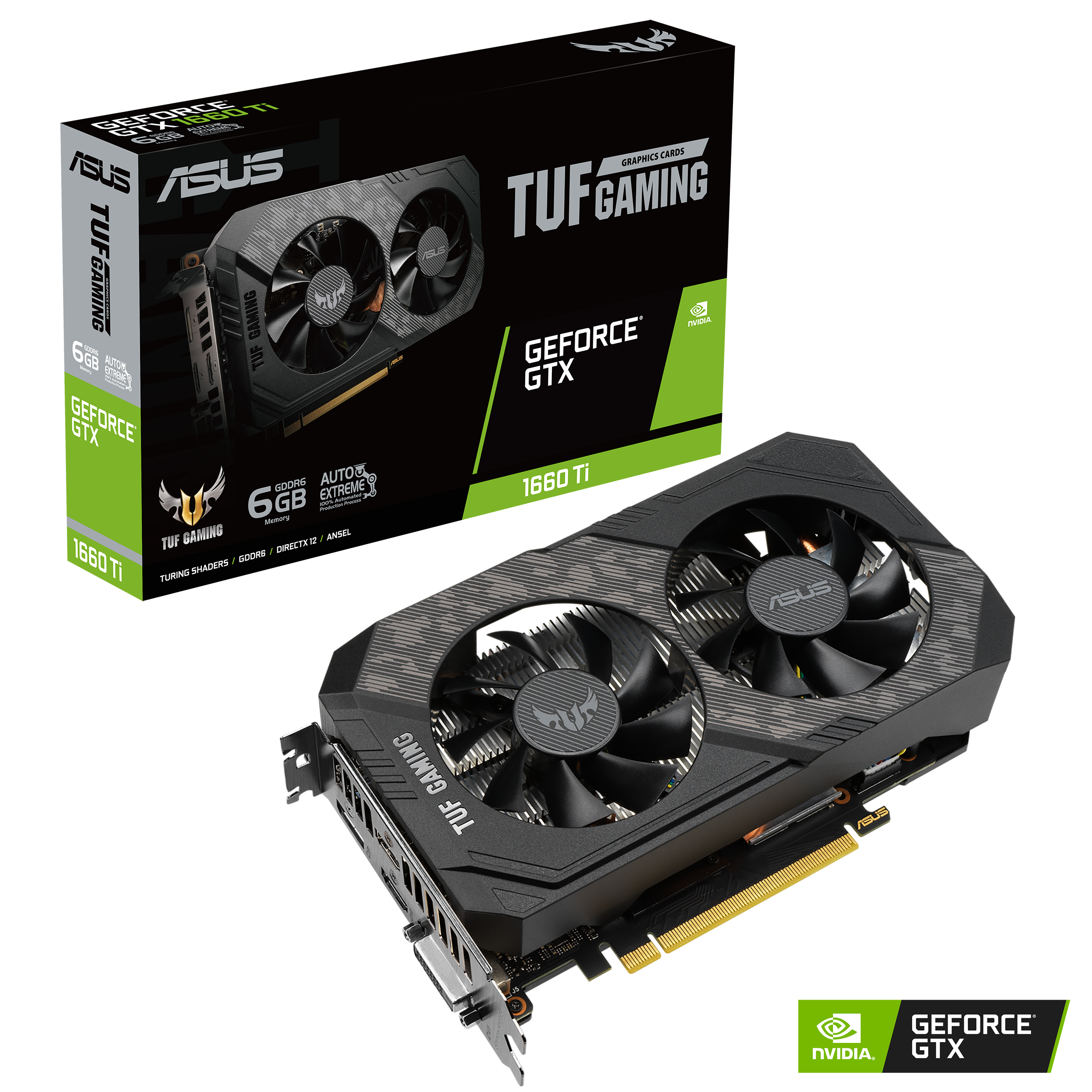 NVIDIA GeForce GTX 1660 Ti  PCI Express 3  0  6GB GDDR6  1xDVI  1xHDMI  1xDP  Max 4 Display  450W  20  6 x 12  4 x 4  6 cm - Image 2