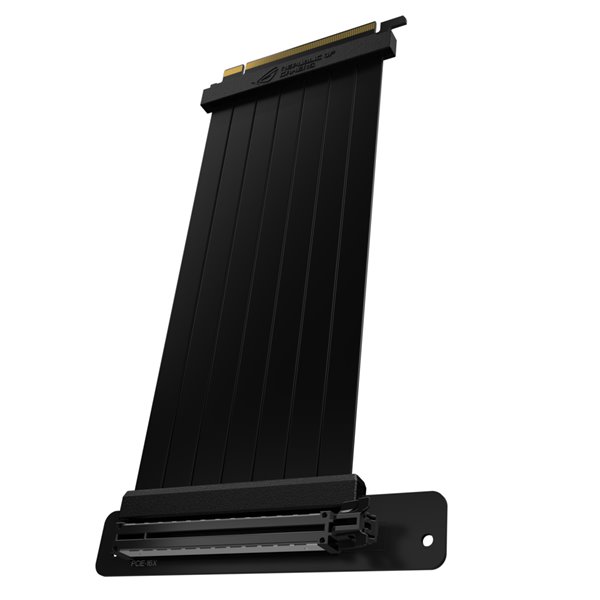 ROG Strix 240 mm PCI-E 3  0 x 16 Riser Cable with 90 degree adapter  patent SafeSlot   design  EMI Shielding
