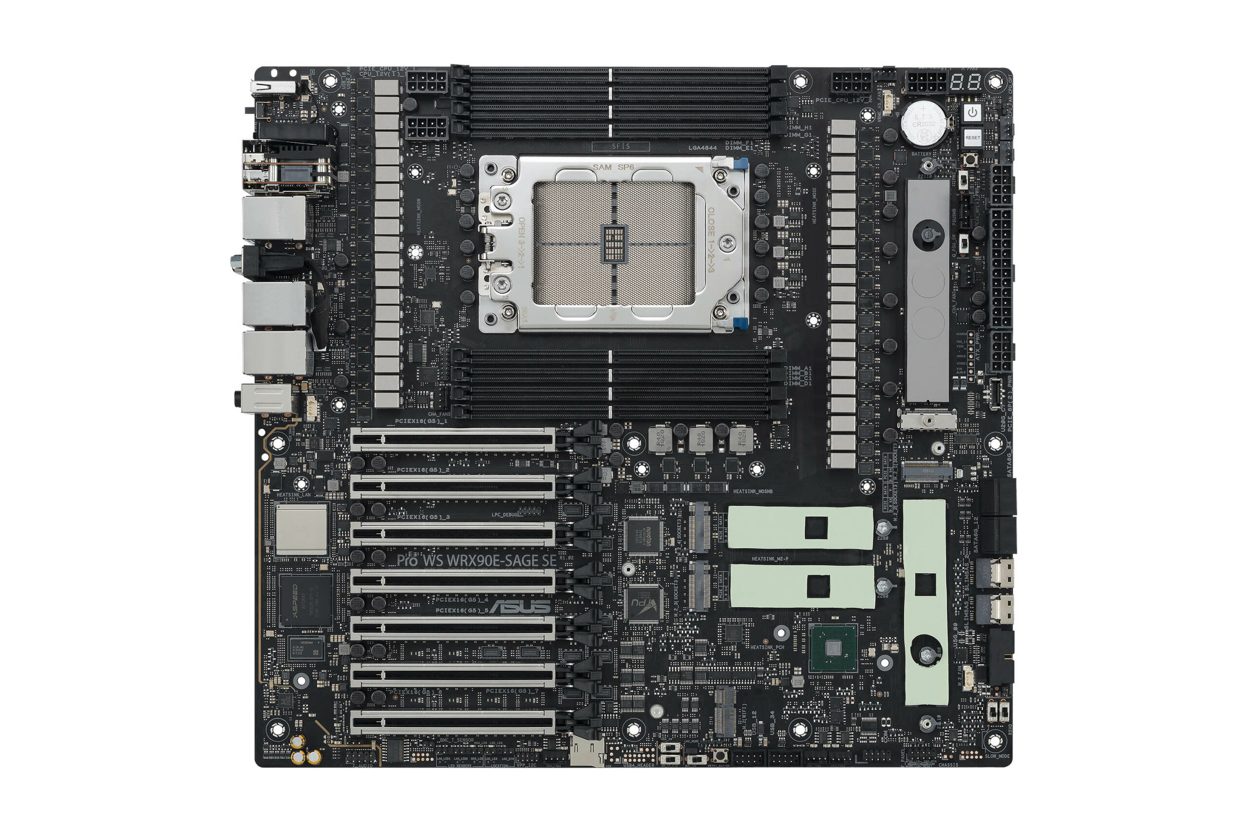 ASUS Motherboard- TR5-8xRDIMM-DDR5 ECC-1xDP-1xHDMI 6xPCIe5x16-1xPCIe5x1(x8mode)-4xM 2-2xSlimSAS-4xSATA-RAID-30 5x33cm - Image 13