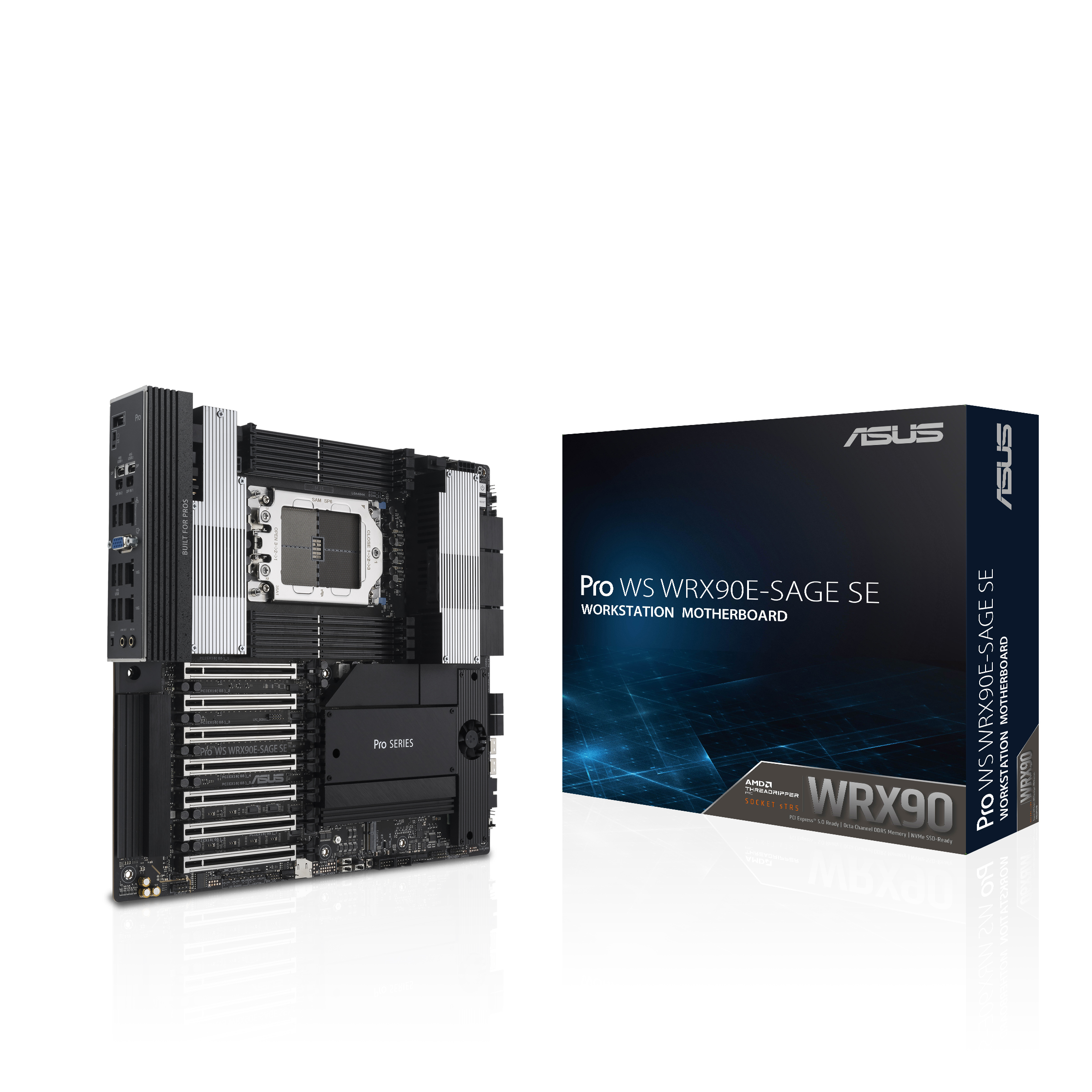 ASUS Motherboard- TR5-8xRDIMM-DDR5 ECC-1xDP-1xHDMI 6xPCIe5x16-1xPCIe5x1(x8mode)-4xM 2-2xSlimSAS-4xSATA-RAID-30 5x33cm - Image 9