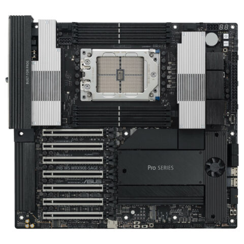 ASUS Motherboard- TR5-8xRDIMM-DDR5 ECC-1xDP-1xHDMI 6xPCIe5x16-1xPCIe5x1(x8mode)-4xM  2-2xSlimSAS-4xSATA-RAID-30  5x33cm