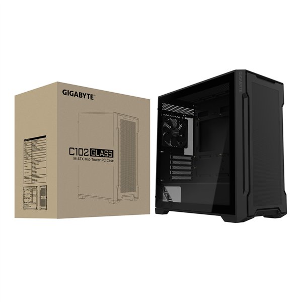 GIGABYTE C102 GLASS Midi Tower Black