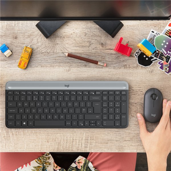 LOGITECH MK470 SLIM WIRELESS MOUSE & KEYBOARD COMBO - GRAPHITE - Image 6