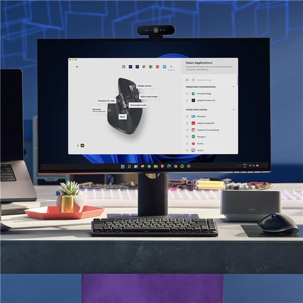 LOGITECH MX MASTER 3S WIRELESS & BT MOUSE GRAPHITE - Image 3
