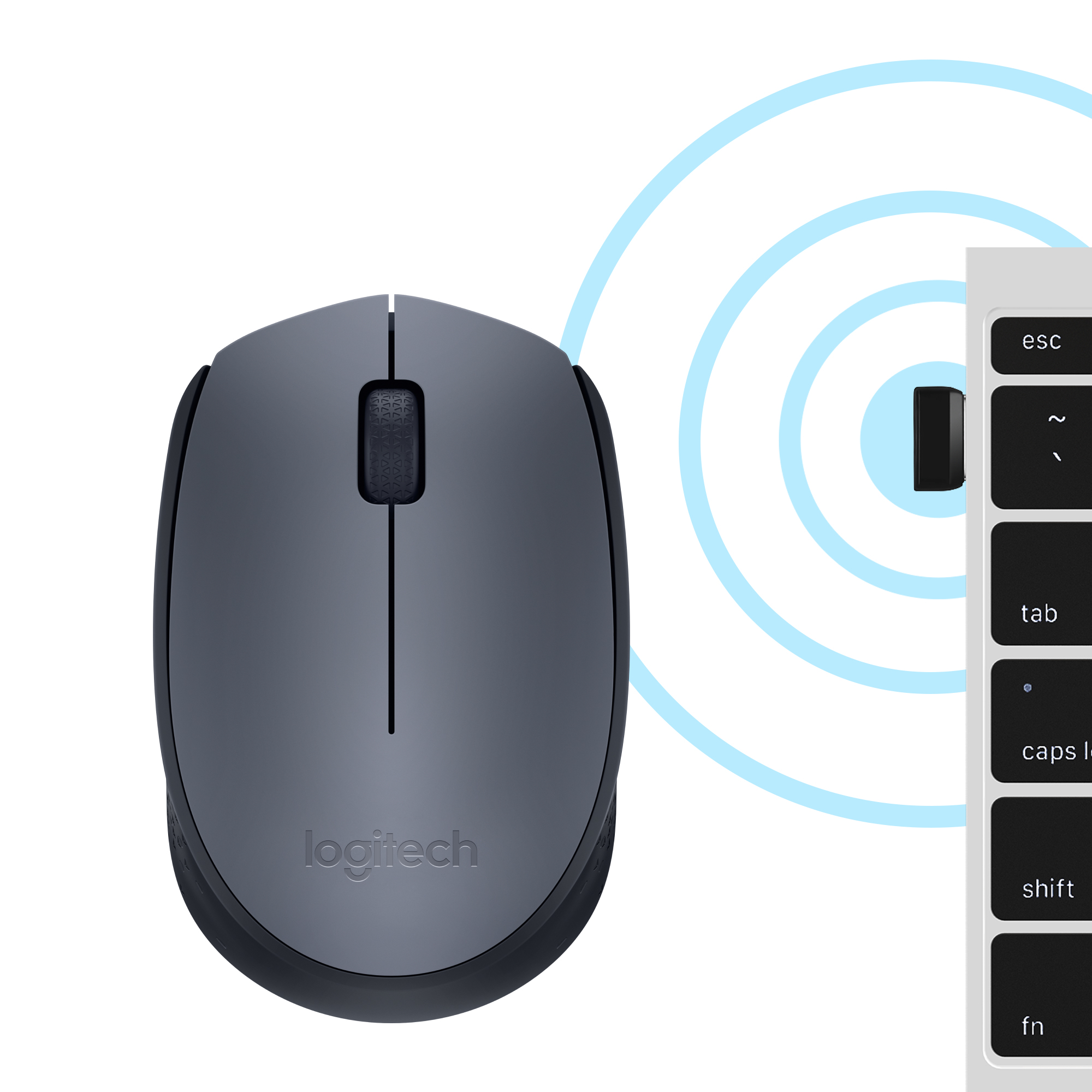 Logitech M170 Grey-K mouse Office Ambidextrous RF Wireless Optical 1000 DPI - Image 2