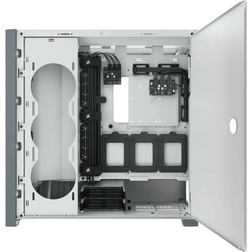 iCUE 5000X RGB Tempered Glass Mid-Tower; White