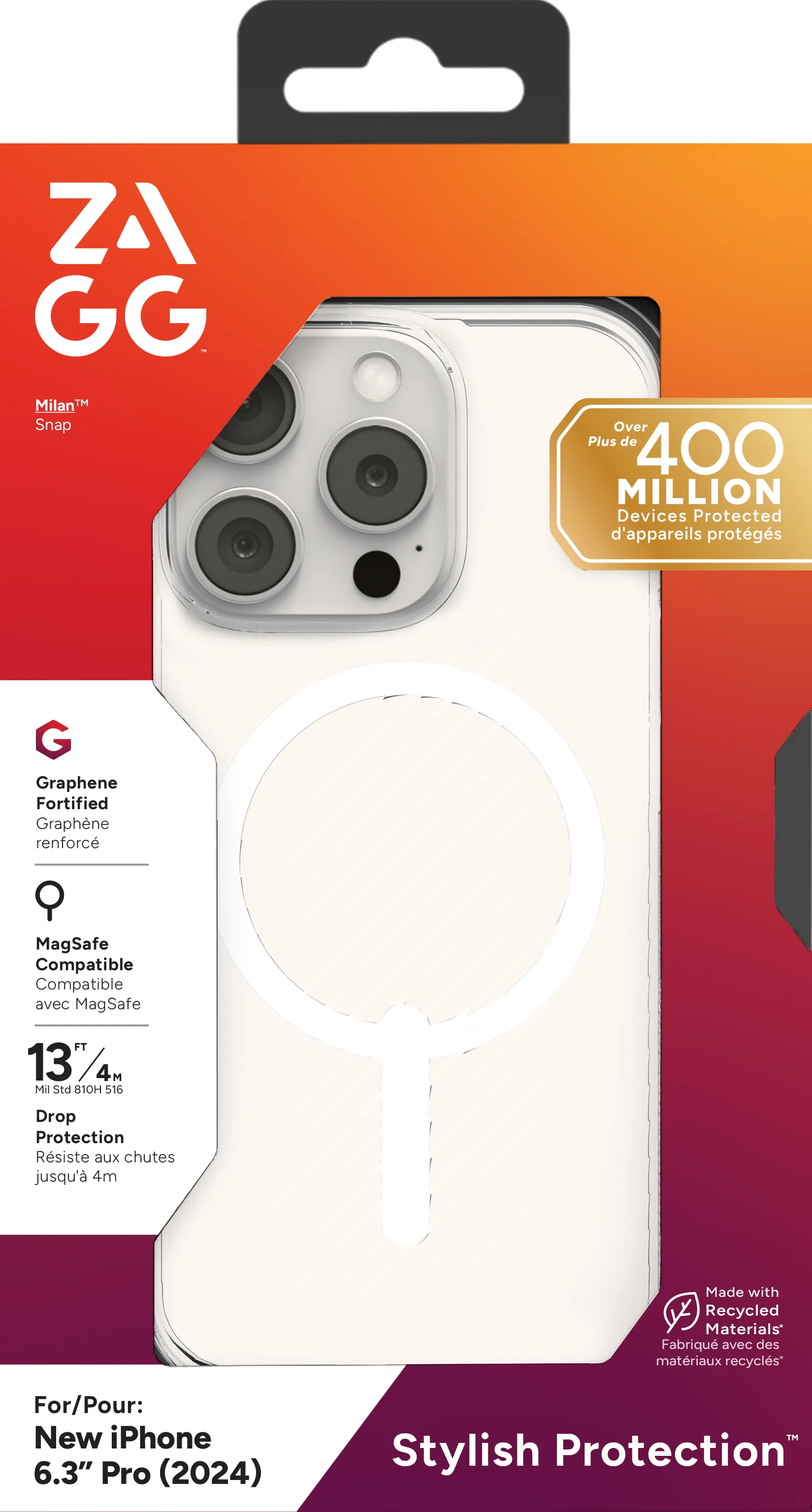 ZAGG Cases Luxe Snap Apple iP16 Pro Clear