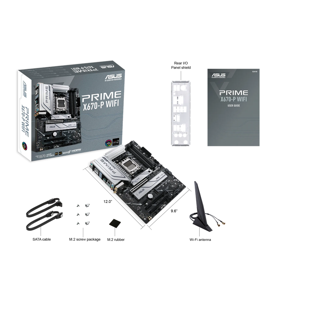 ASUS Motherboard-AM5-4xDIMM-Max   192GB-DDR5-1xDP-1xHDMI-3xPCIe4  0x16-1xPCIe3  0x1-3xM  2- 6xSATA-RAID-30  5cmx244cm  