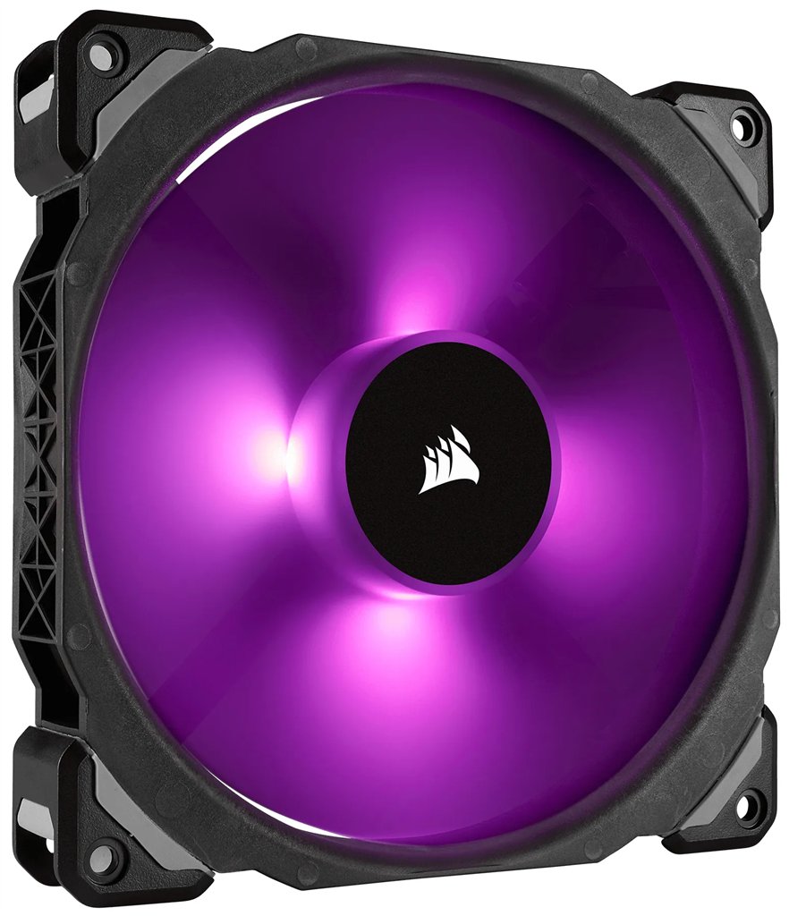 Corsair ML140 PRO RGB LED 140MM PWM Premium Magnetic Levitation Fan — Dual Fan Pack with Lighting Node PRO