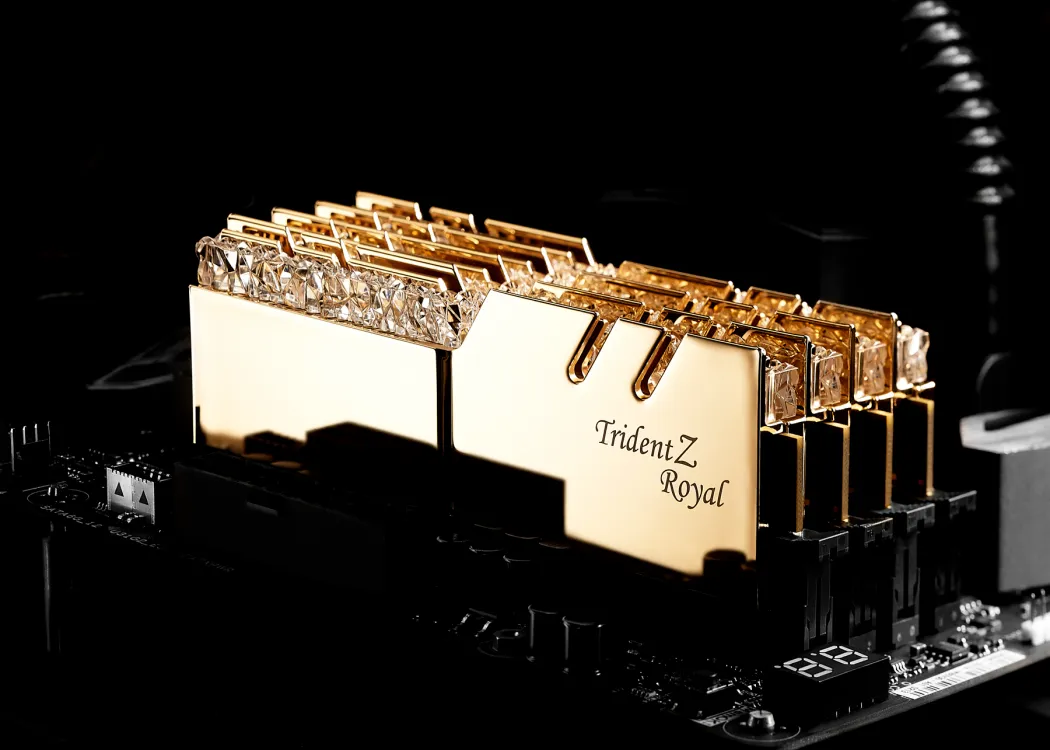 F4-3600c18d-16gtrg-g.skill Trident Z Royal Ddr4-3600mhz Cl18-22-22-42 1.35v 16gb 2x8gb Gold F4-3600c18d-16gtrg.