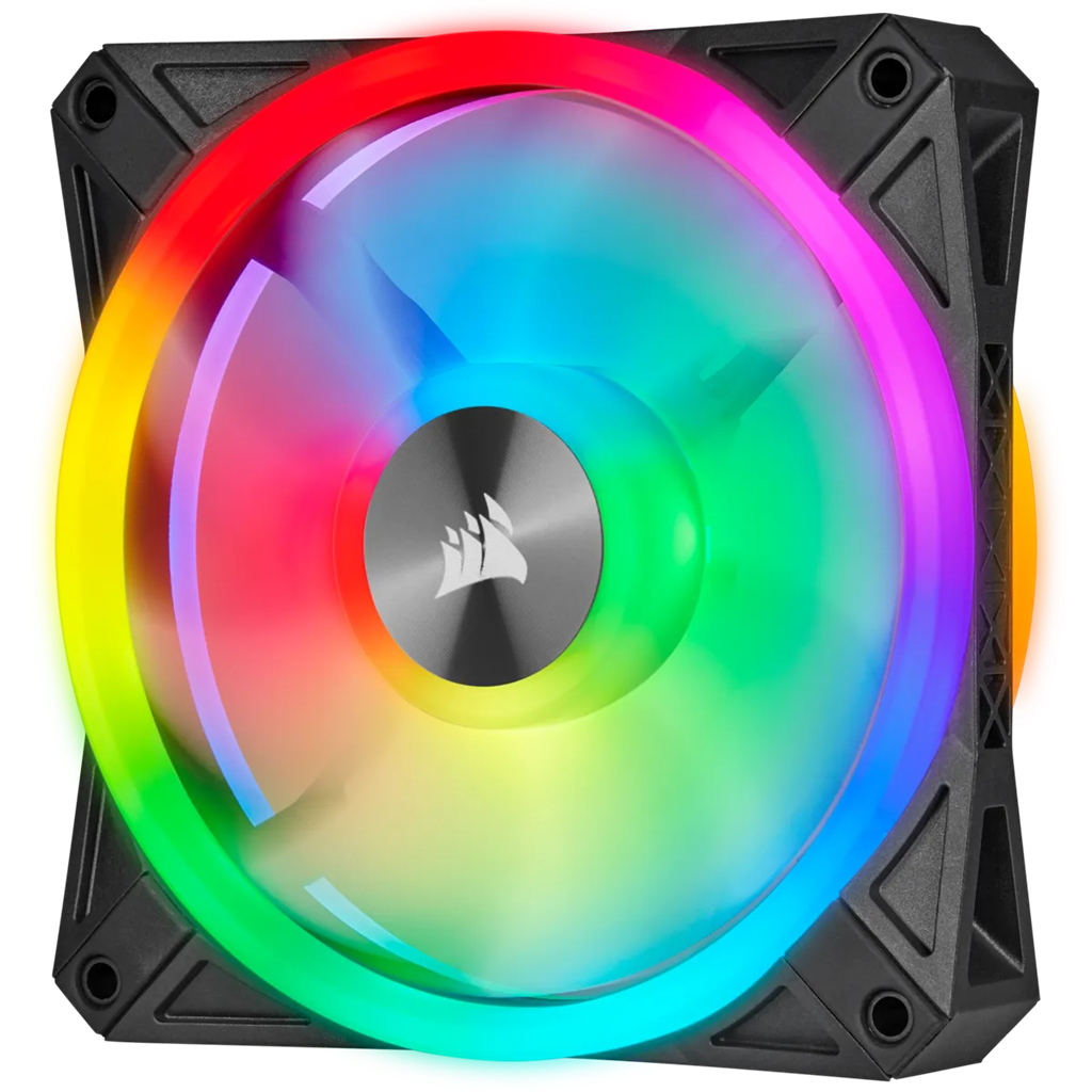 iCUE QL120 RGB 120mm PWM Triple Fan with Lighting Node CORE