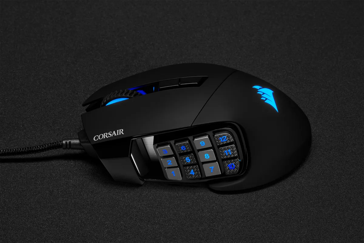 Corsair Scimitar Elite Rgb Optical Moba Mmo Gaming Mouse 18 000 Dp Black